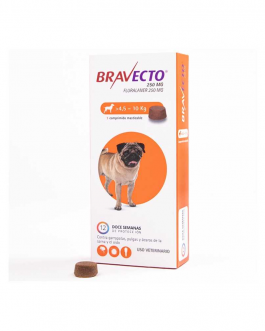 Bravecto Masticable contra Pulgas/Garrapatas 4,5 A 10Kg.