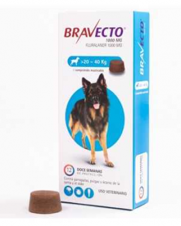 Bravecto Masticable contra Pulgas/Garrapatas 20 a 40Kg